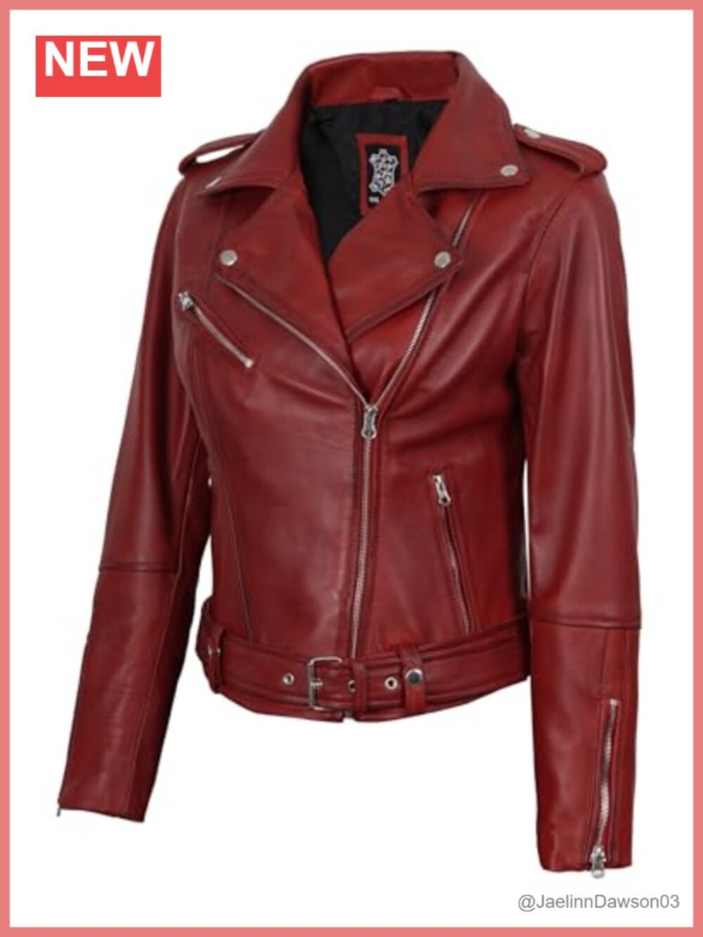 Genuine Lambskin Asymmetrical Leather Jacket Motorcycle Biker Moto